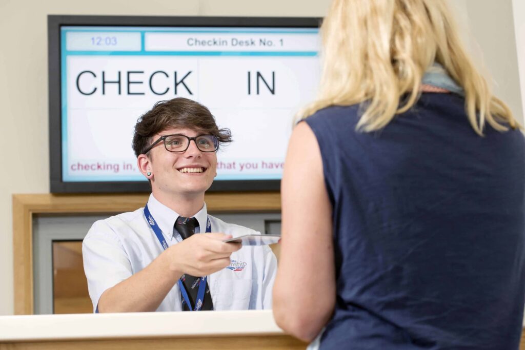 passenger handling supervisor at the check-in desk