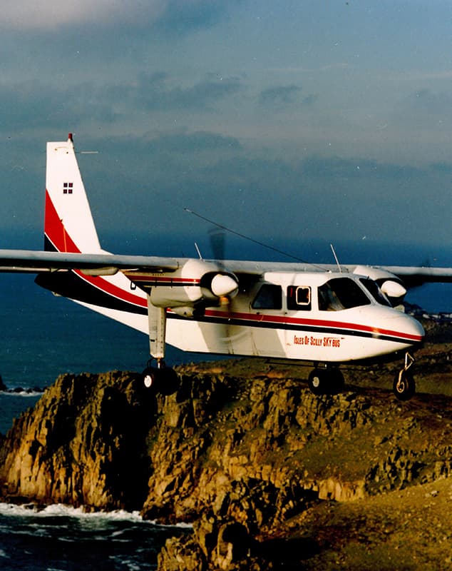 Skybus islander aircraft flying