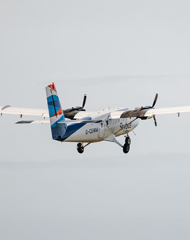 Skybus Twin Otter aircraft taking off